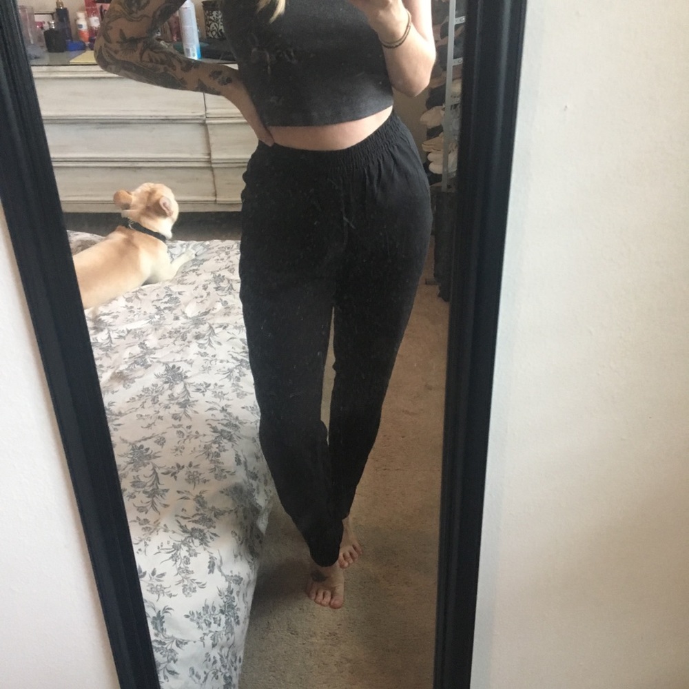 Divided brand tapered leg black business pant